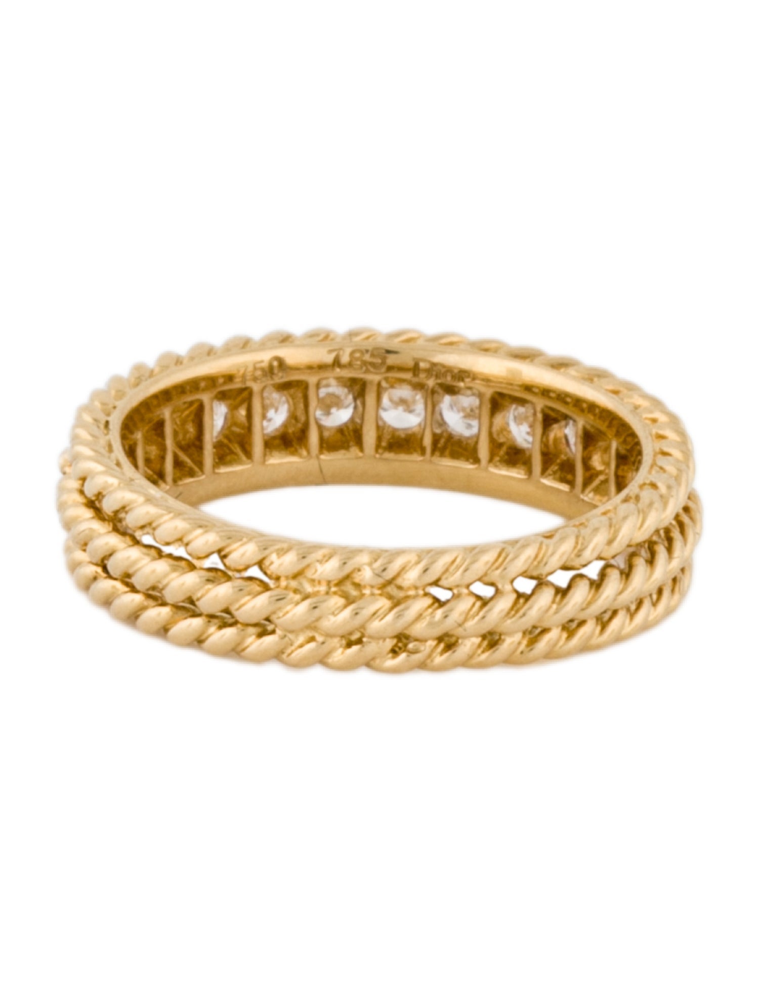 Christian Dior 18K Diamond Twist Band Ring